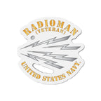 Die-Cut Magnet - Navy - Rate - Radioman (RM) - Veteran
