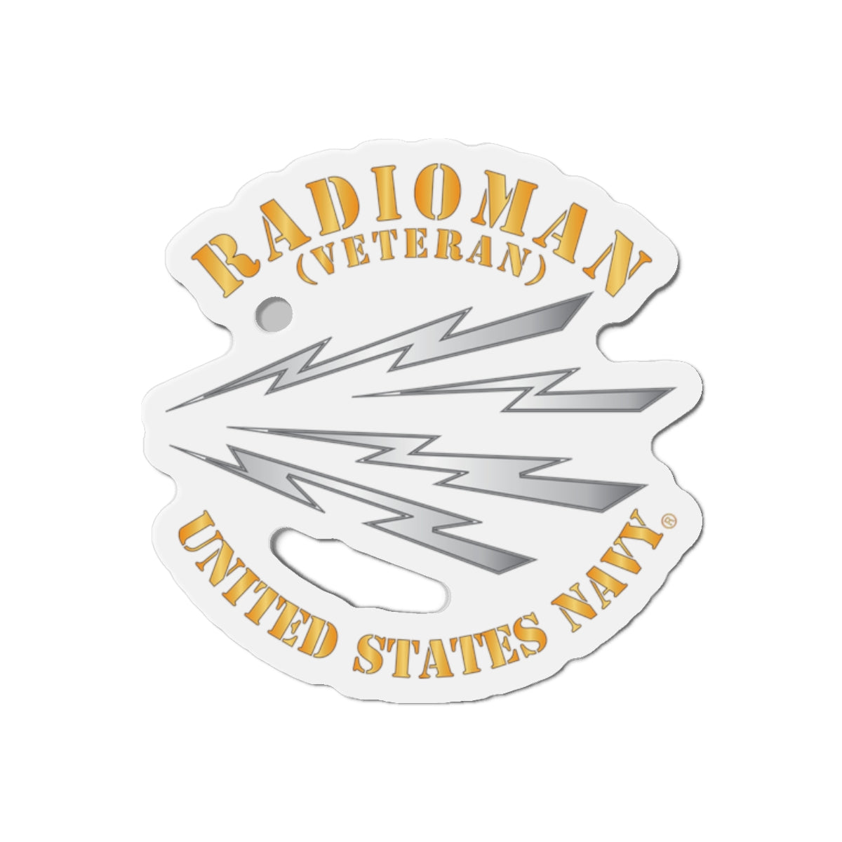 Die-Cut Magnet - Navy - Rate - Radioman (RM) - Veteran