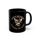 Black Mug (11oz, 15oz) - Navy - Navy SeaBee - w Wrench and Hammer - 3D - Enhanced X 300