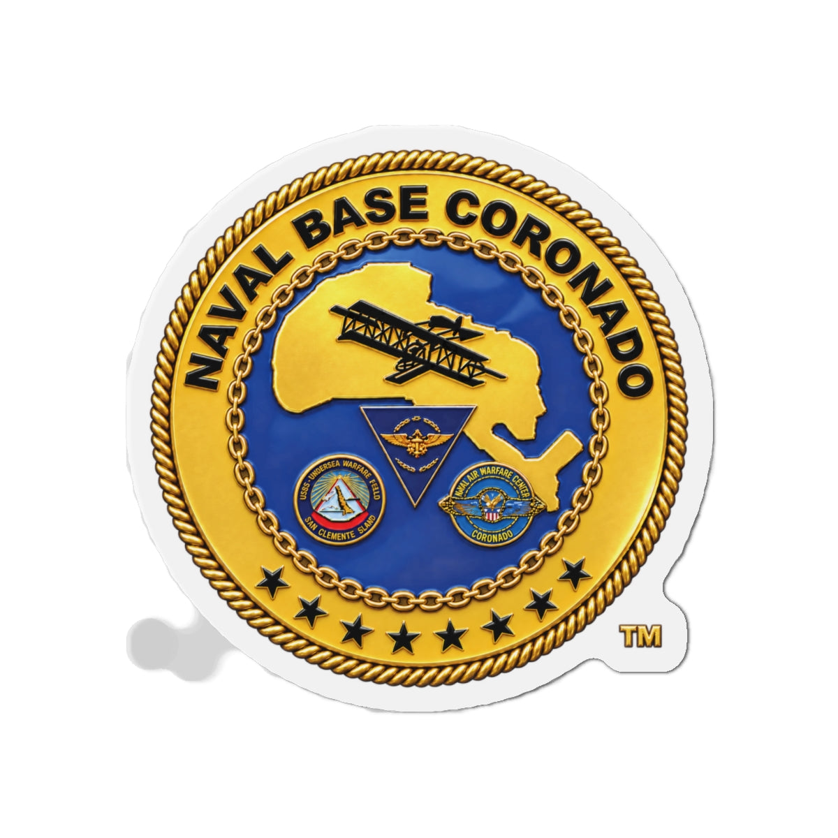 Die-Cut Magnet - Navy - Naval Base Coronado - Crest - 3D - Enhanced