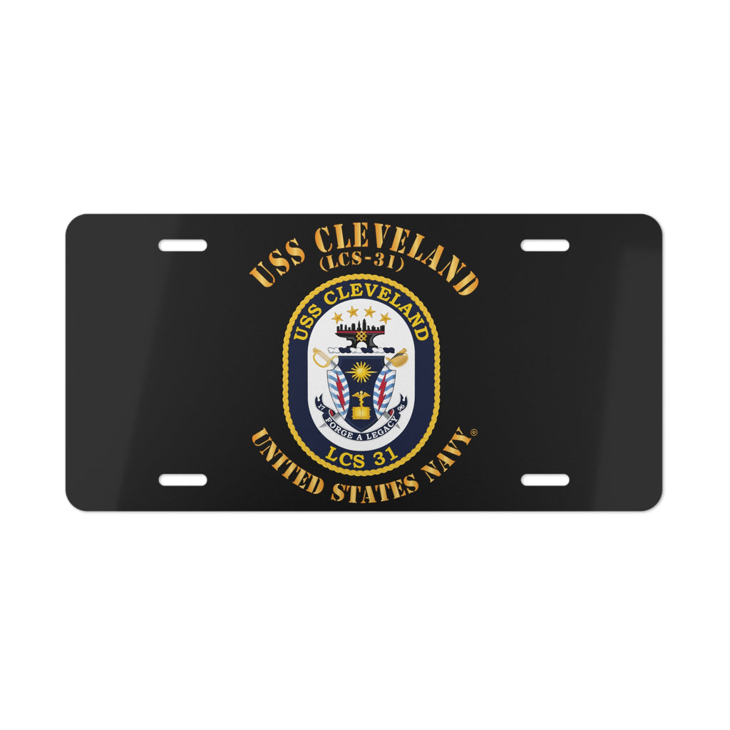 Vanity License Plate - Navy - USS Cleveland (LCS-31)
