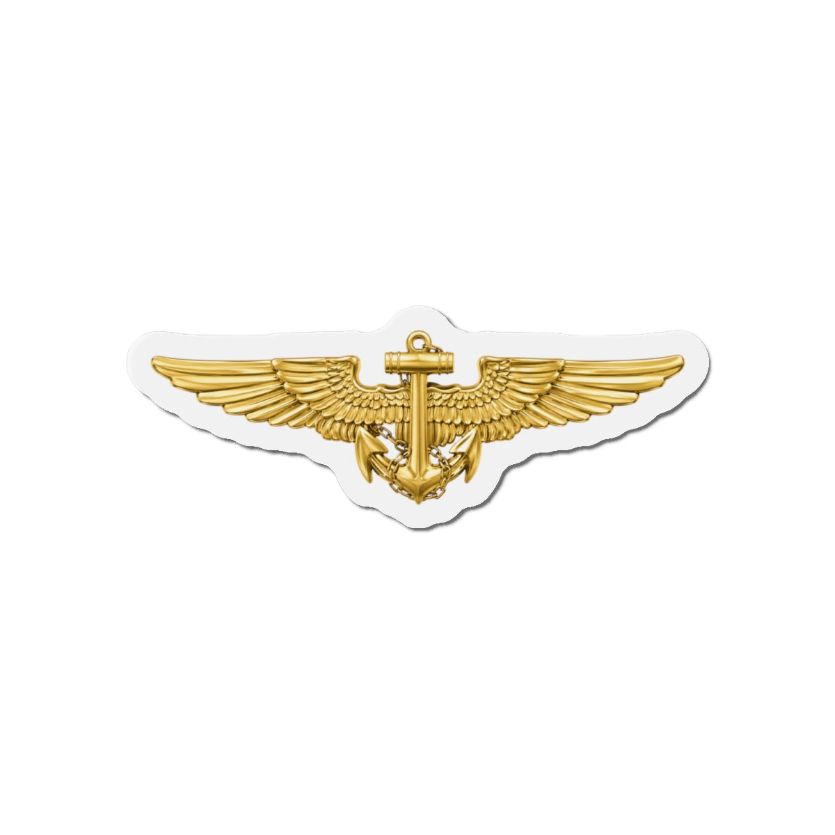 Die-Cut Magnet - Navy - Badge - Naval Aviator Wings wo txt - 3D - Enhanced