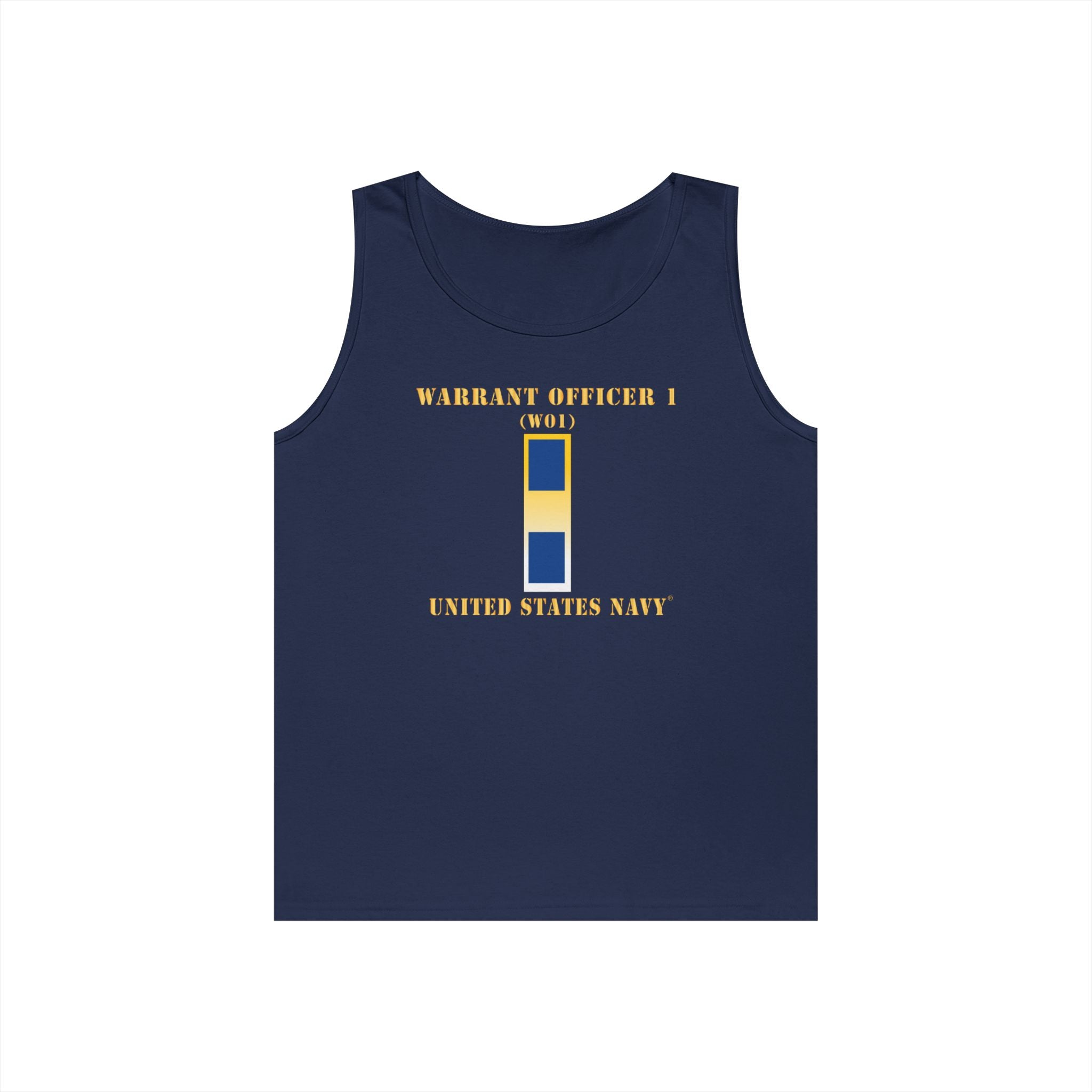 Unisex Heavy Cotton Tank Top - Navy - Warrant Officer 1 - CW01