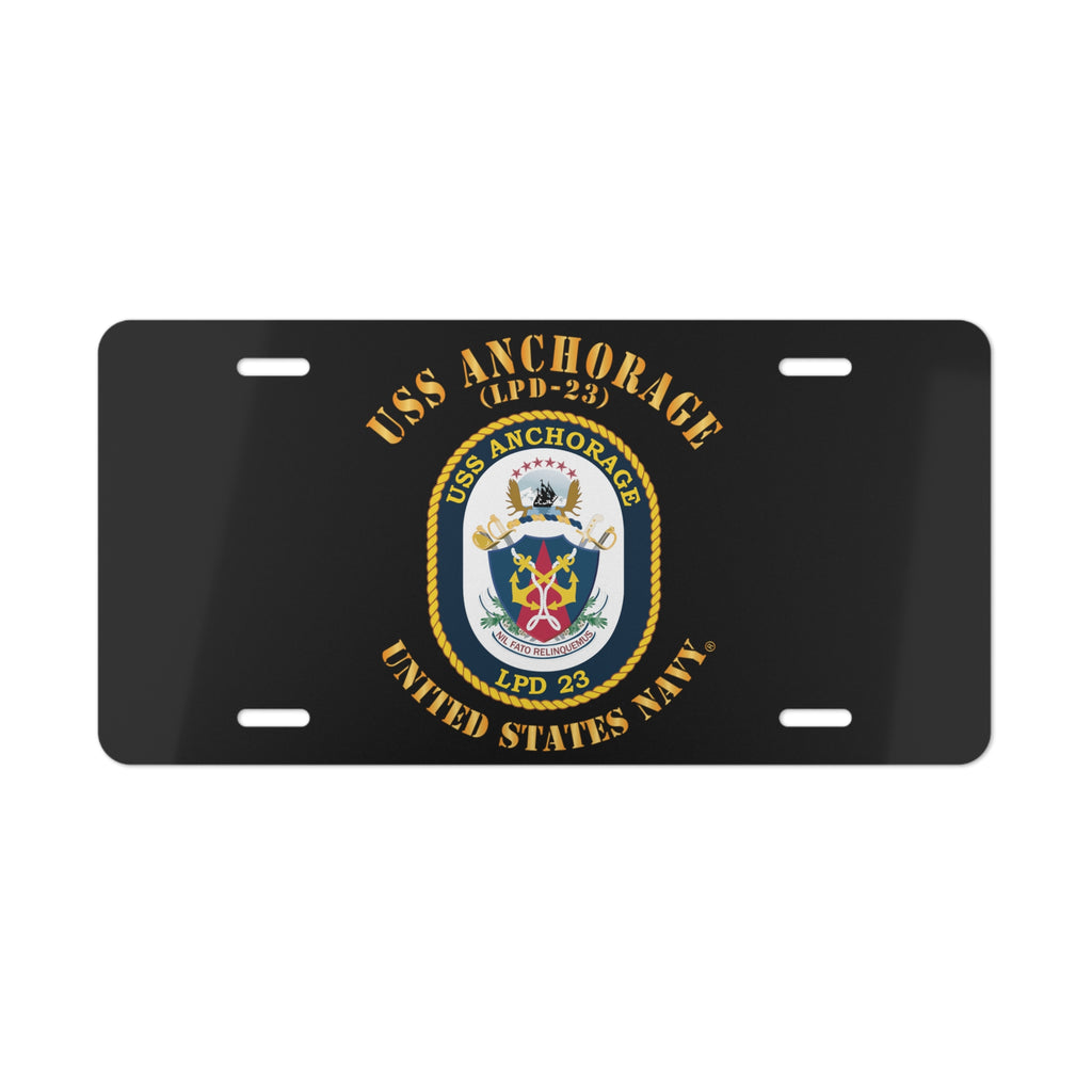 Vanity License Plate - Navy - USS Anchorage (LPD-23)