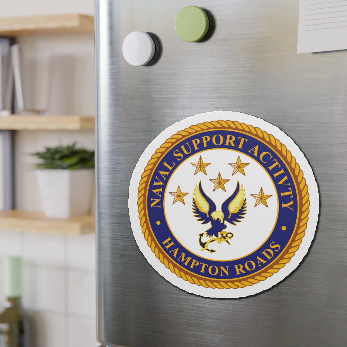 Die-Cut Magnet - Navy - Naval Support Activity - Hampton Roads