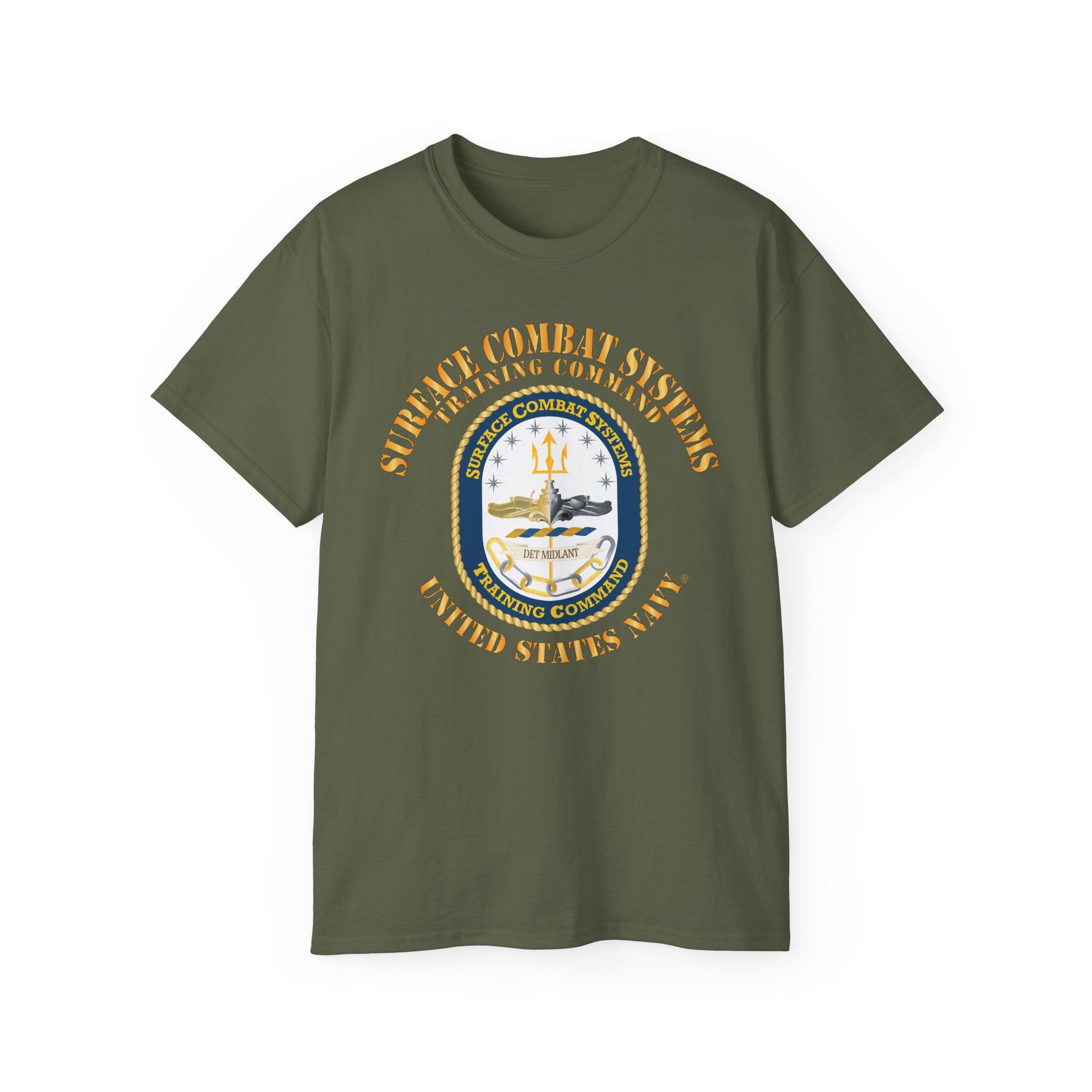 Unisex Ultra Cotton T-Shirt - Navy - Surface Combat Systems Training Command - DET MIDLANT