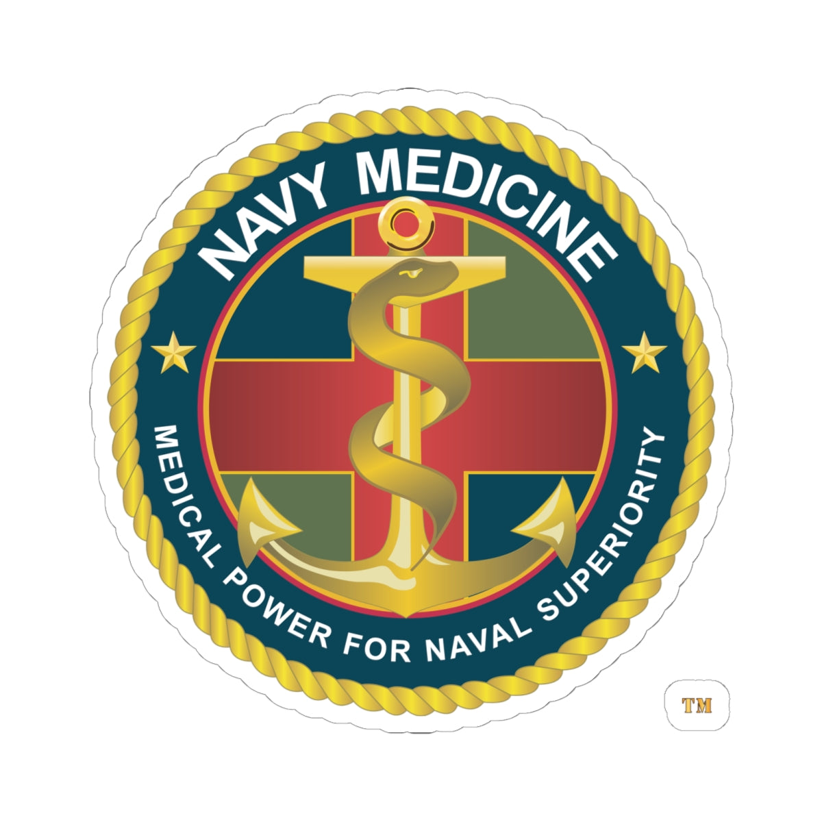 Kiss-Cut Stickers - Navy Medicine - Medical Power for Naval Superiority wo Txt X 300