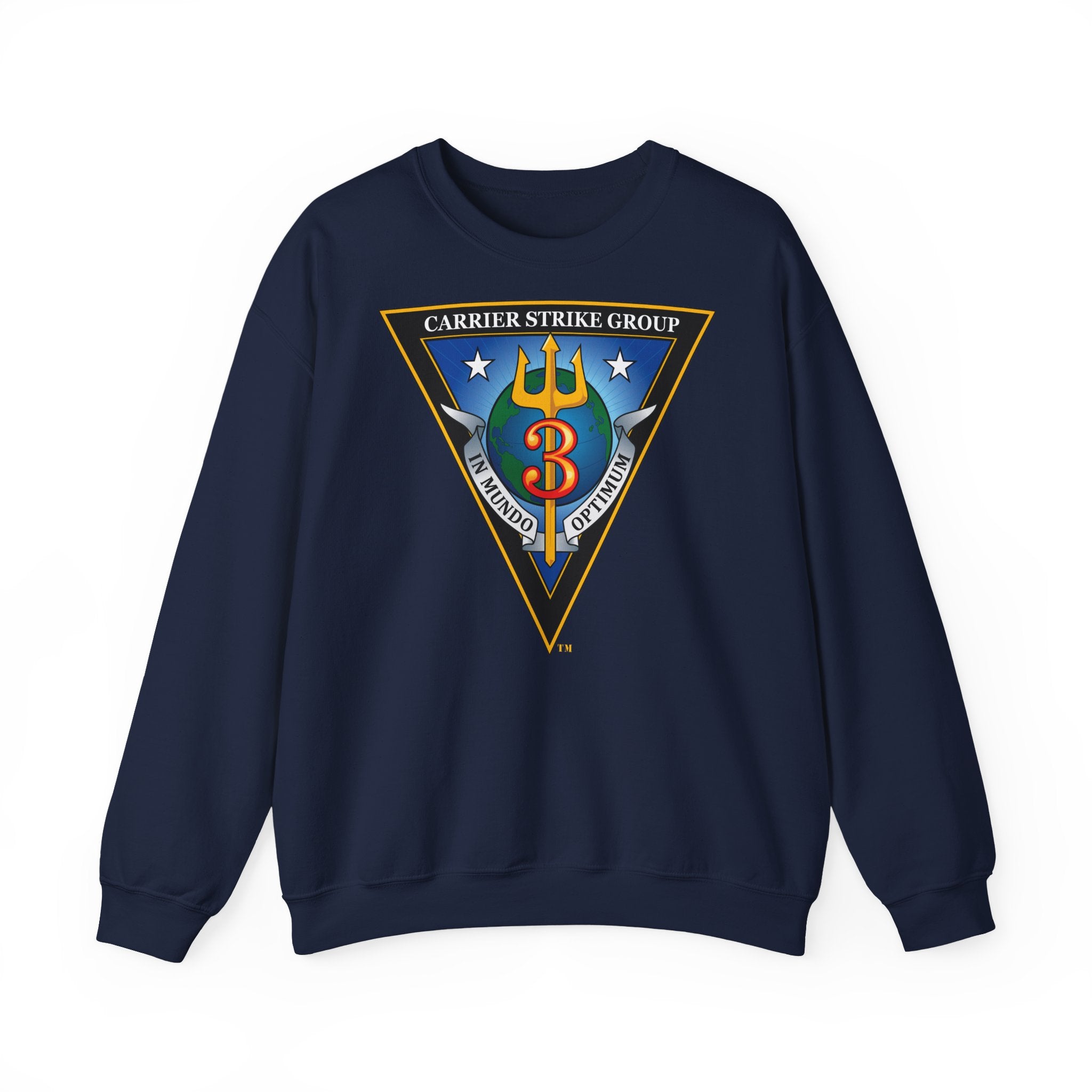 Unisex Heavy Blend™ Crewneck Sweatshirt - Navy - Carrier Strike Group 3 (CSG-3) wo txt