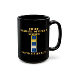 Black Mug (11oz, 15oz) - Navy - Chief Warrant Officer 2 - CW02 - Retired