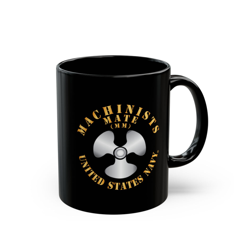 Black Mug (11oz, 15oz) - Navy - Rate - Machinists Mate (MM)