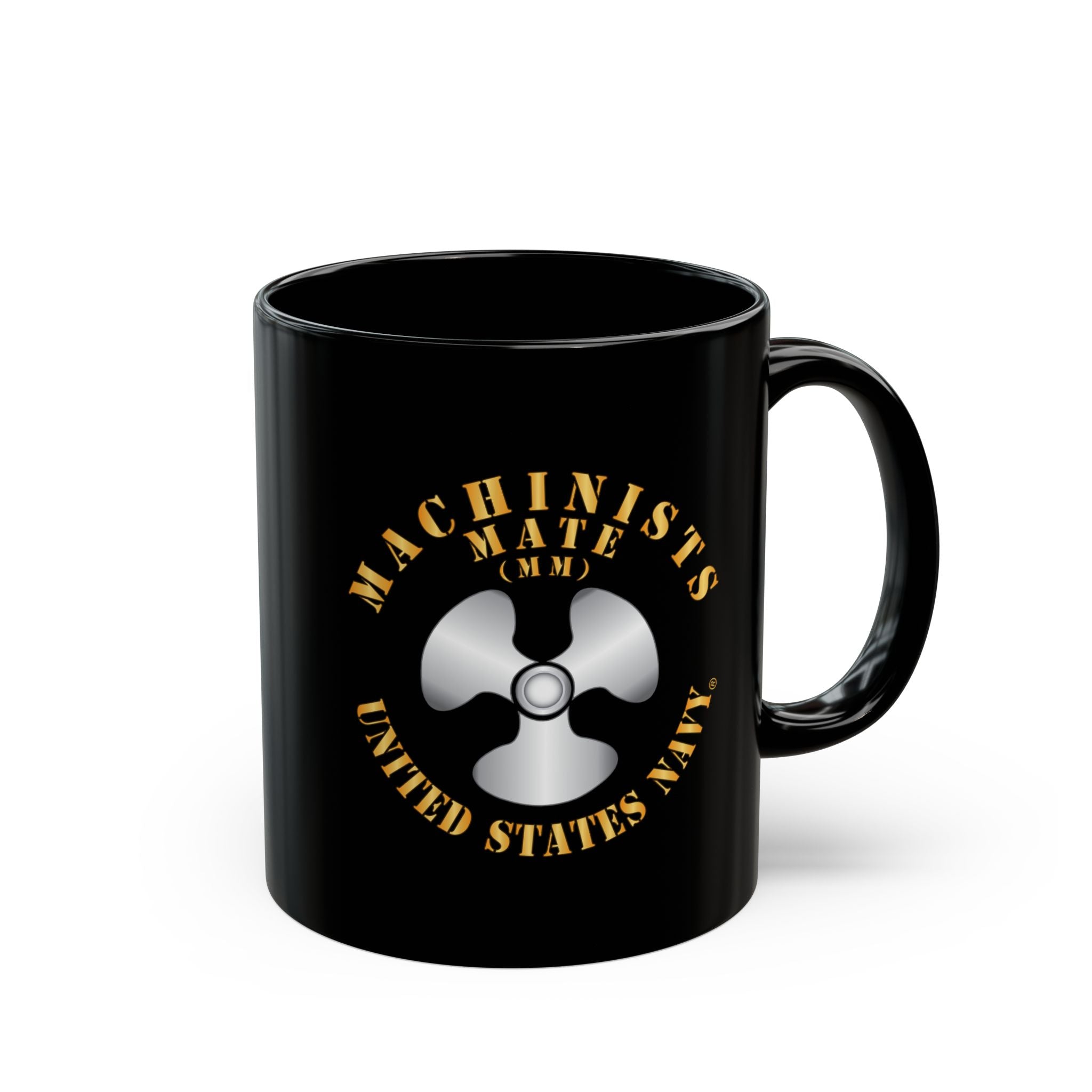 Black Mug (11oz, 15oz) - Navy - Rate - Machinists Mate (MM)