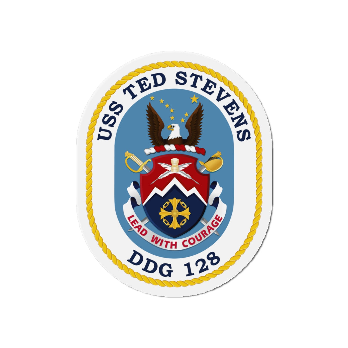 Die-Cut Magnet - Navy - USS Ted Stevens (DDG-128) wo txt
