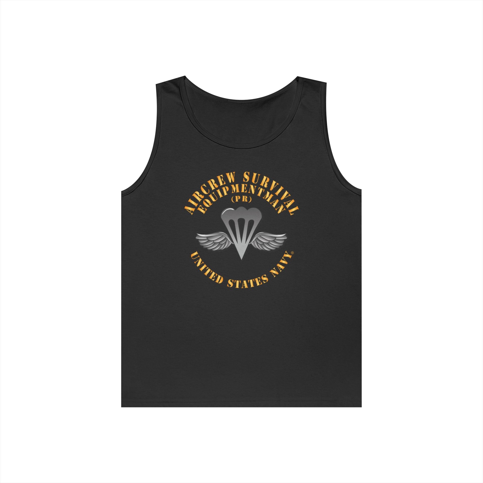 Unisex Heavy Cotton Tank Top - Navy - Rate - Aircrew Survival Equipmentman (PR)