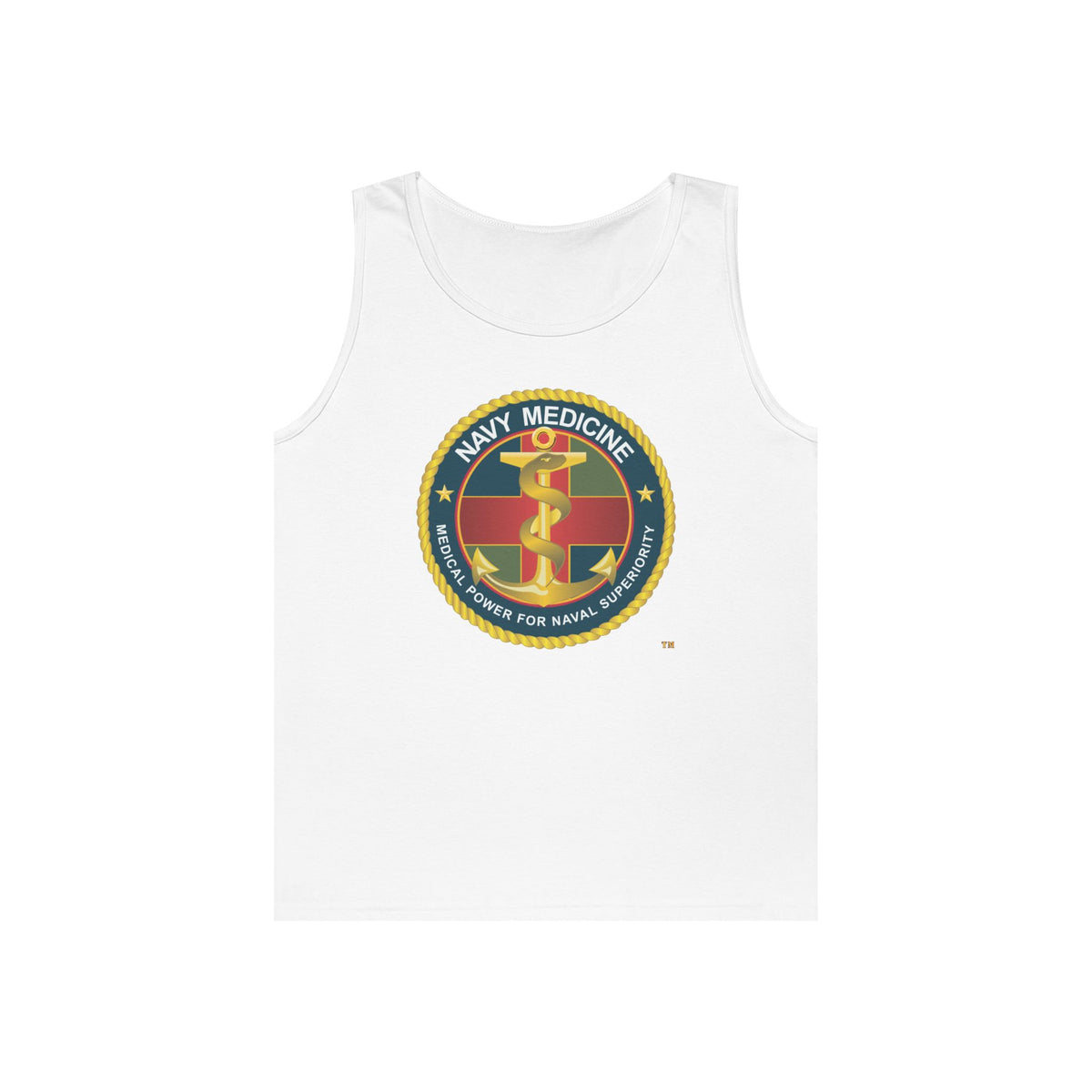 Unisex Heavy Cotton Tank Top - Navy Medicine - Medical Power for Naval Superiority wo Txt X 300