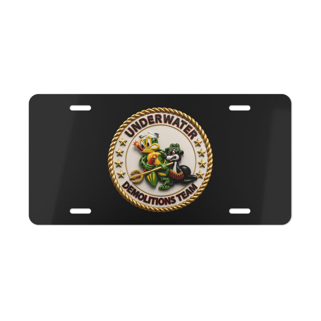 Vanity License Plate - Navy - SOF - Underwater Demolitions Team - Sammy - Freddie - 3D - Enhanced