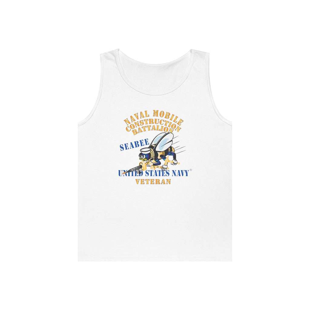 Unisex Heavy Cotton Tank Top - Navy - Seabee - Veteran