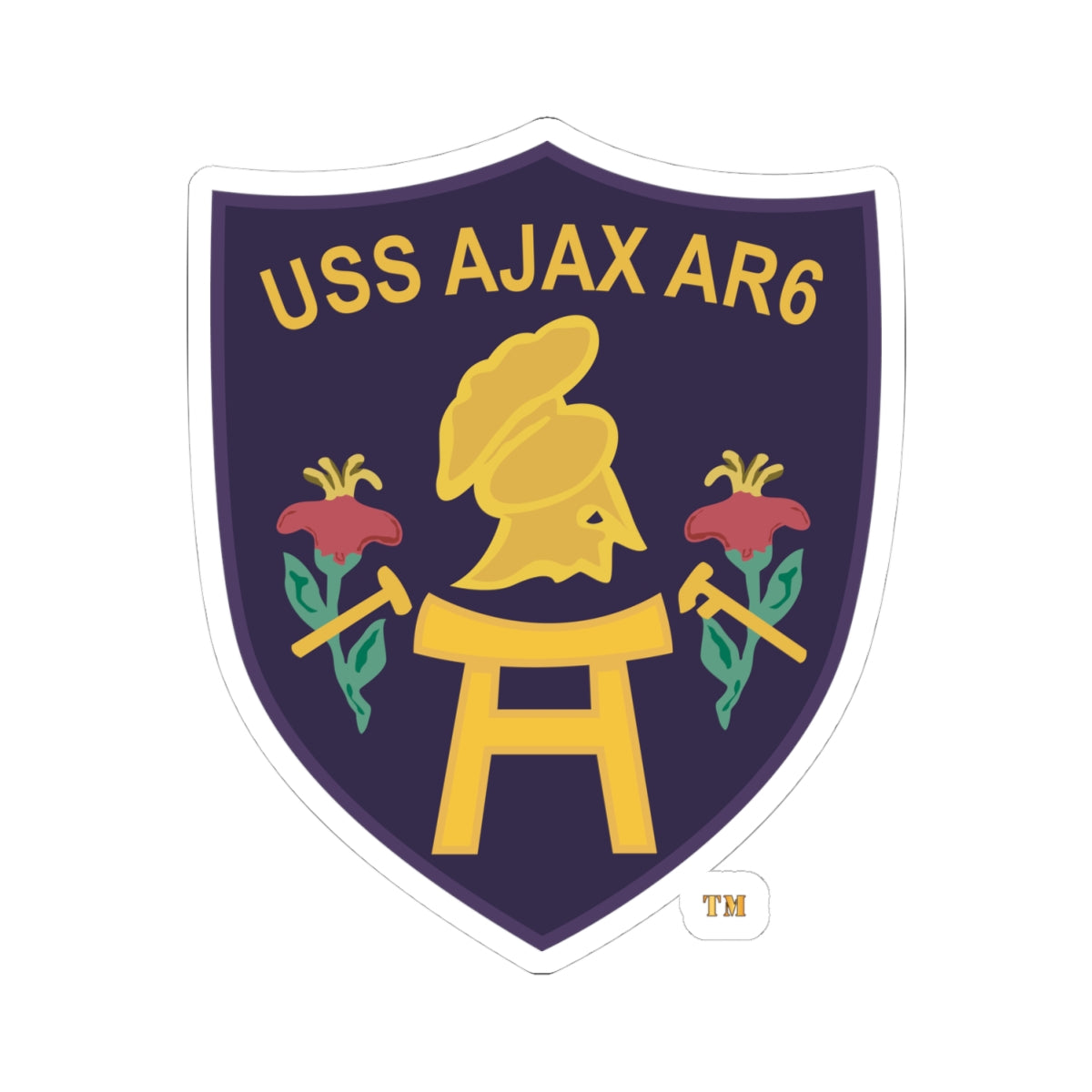 Kiss-Cut Stickers - Navy -  USS Ajax (AR-6) wo txt