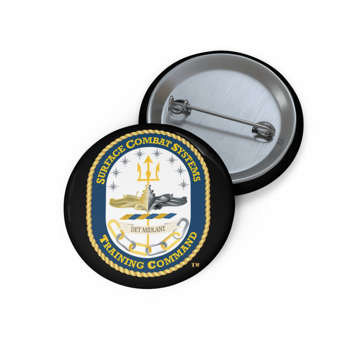 Pin Button - Navy - Surface Combat Systems Training Command - DET MIDLANT wo Txt X 300