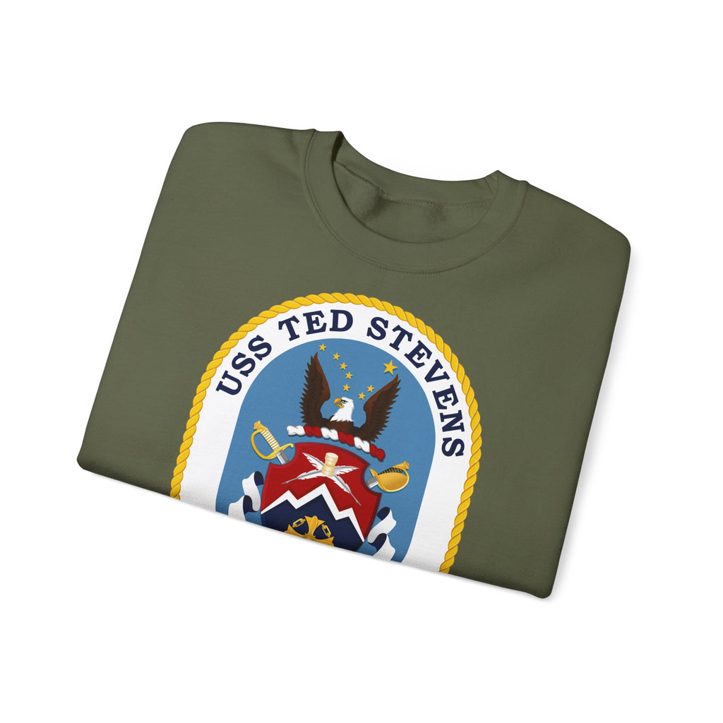 Unisex Heavy Blend™ Crewneck Sweatshirt - Navy - USS Ted Stevens (DDG-128) wo txt