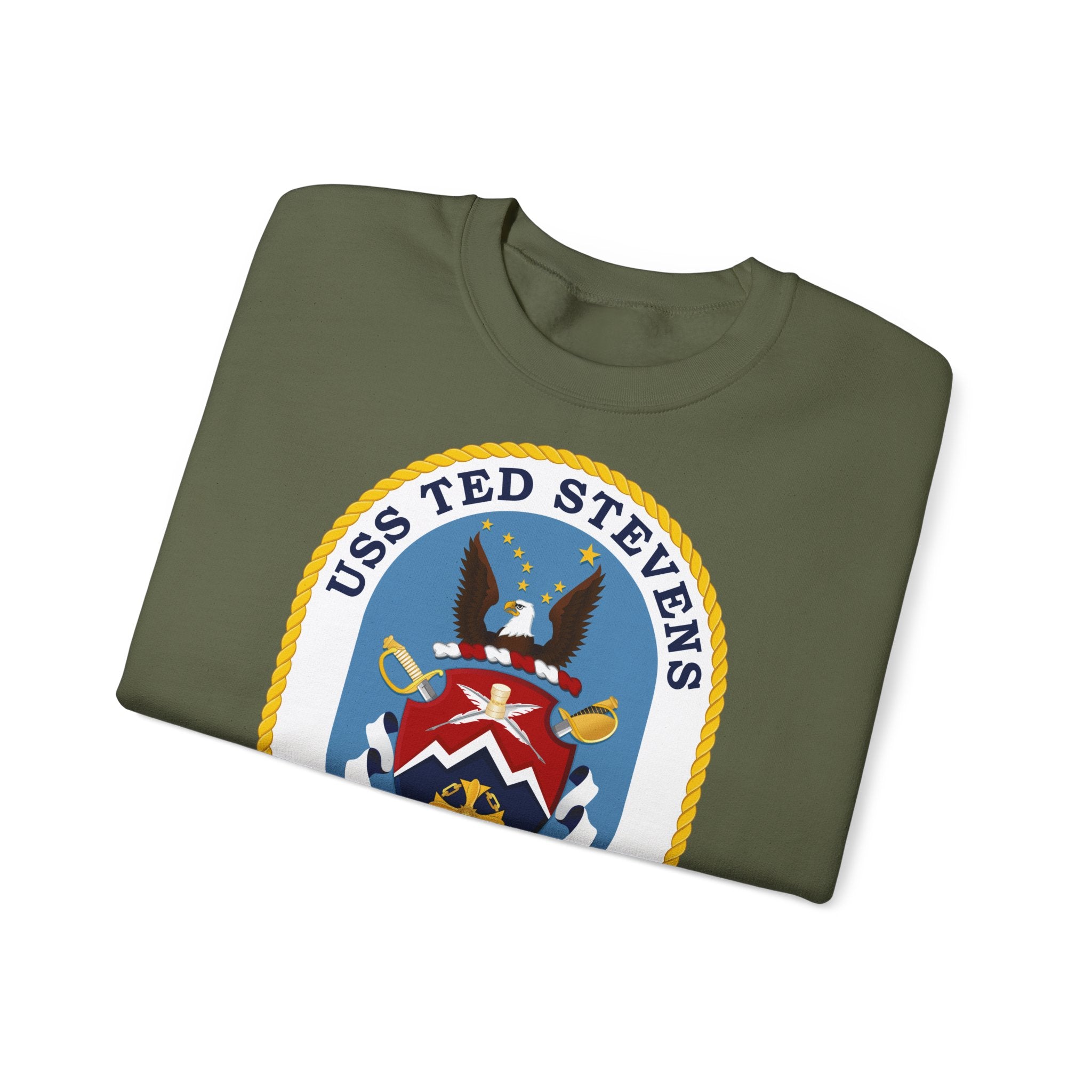 Unisex Heavy Blend™ Crewneck Sweatshirt - Navy - USS Ted Stevens (DDG-128) wo txt