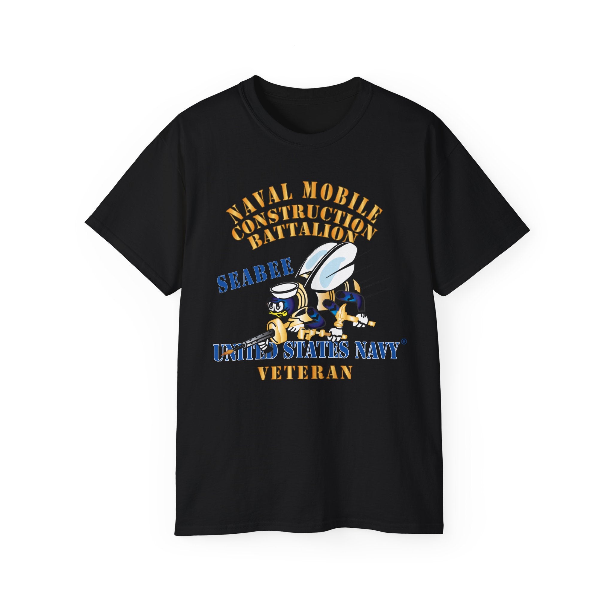 Unisex Ultra Cotton T-Shirt - Navy - Seabee - Veteran