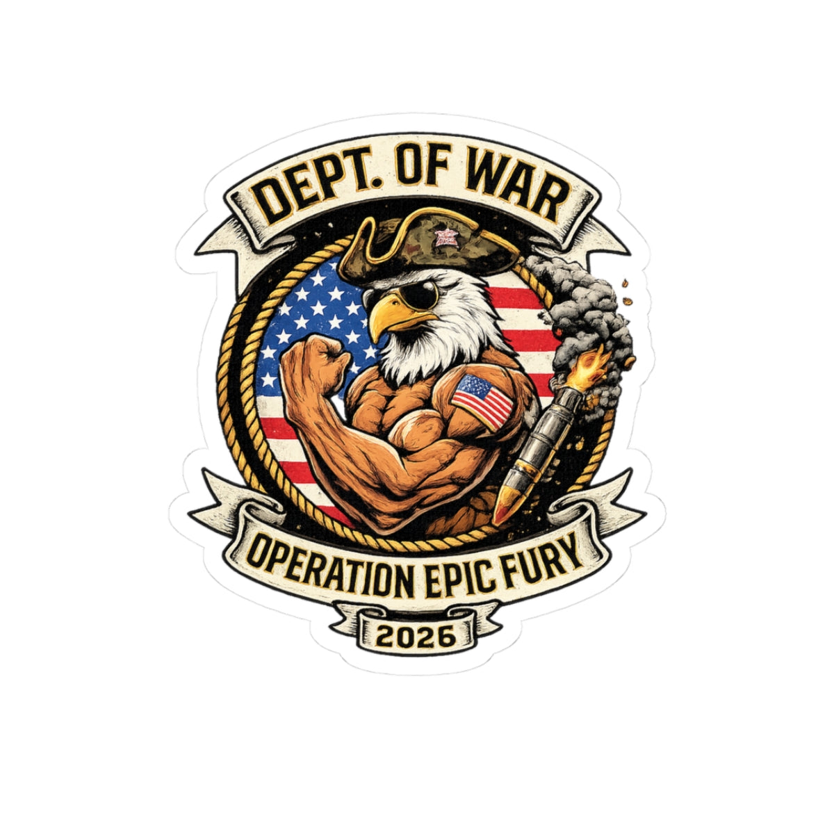 Operation Epic Fury Sticker — Military Tactical Decal