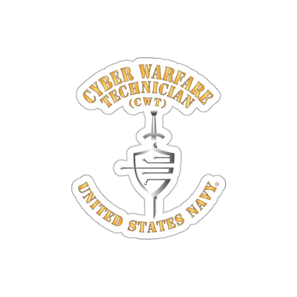 Die-Cut Vinyl Sticker - Navy - Rate - Cyber Warfare Technician (CWT)