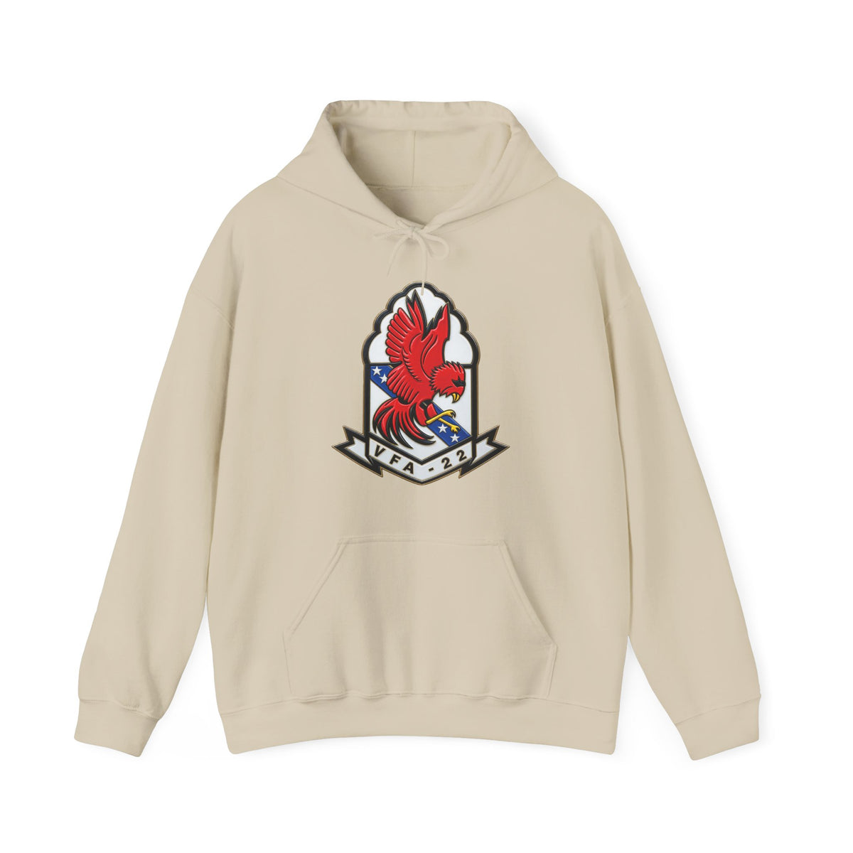 Unisex Heavy Blend™ Hoodies - Strike Fighter Squadron 22nd - SSI without Txt - Fighting Redcocks - 3D - Enhanced