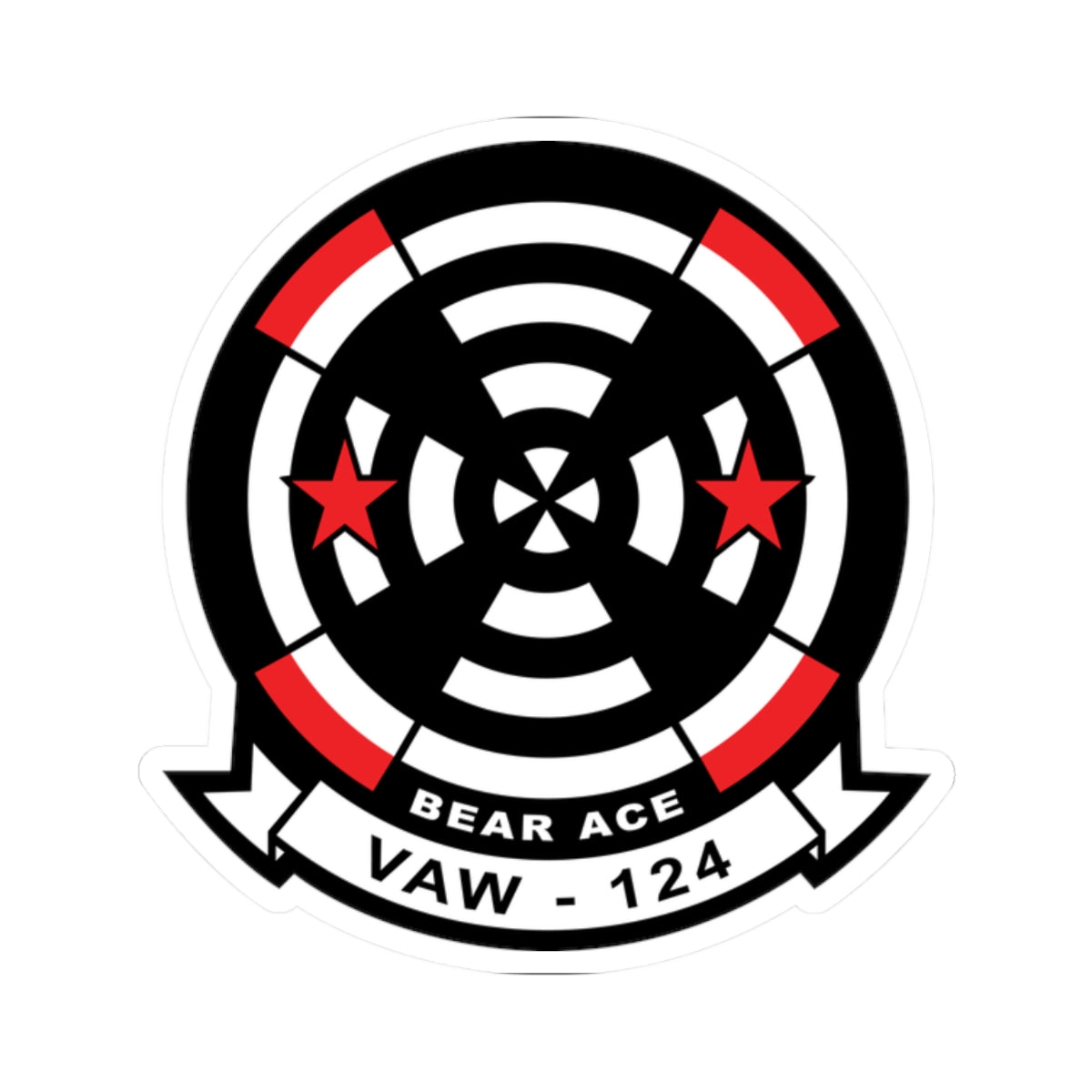 Kiss-Cut Stickers - Navy - Airborne Command & Control Squadron 124 (VAW-124) wo txt