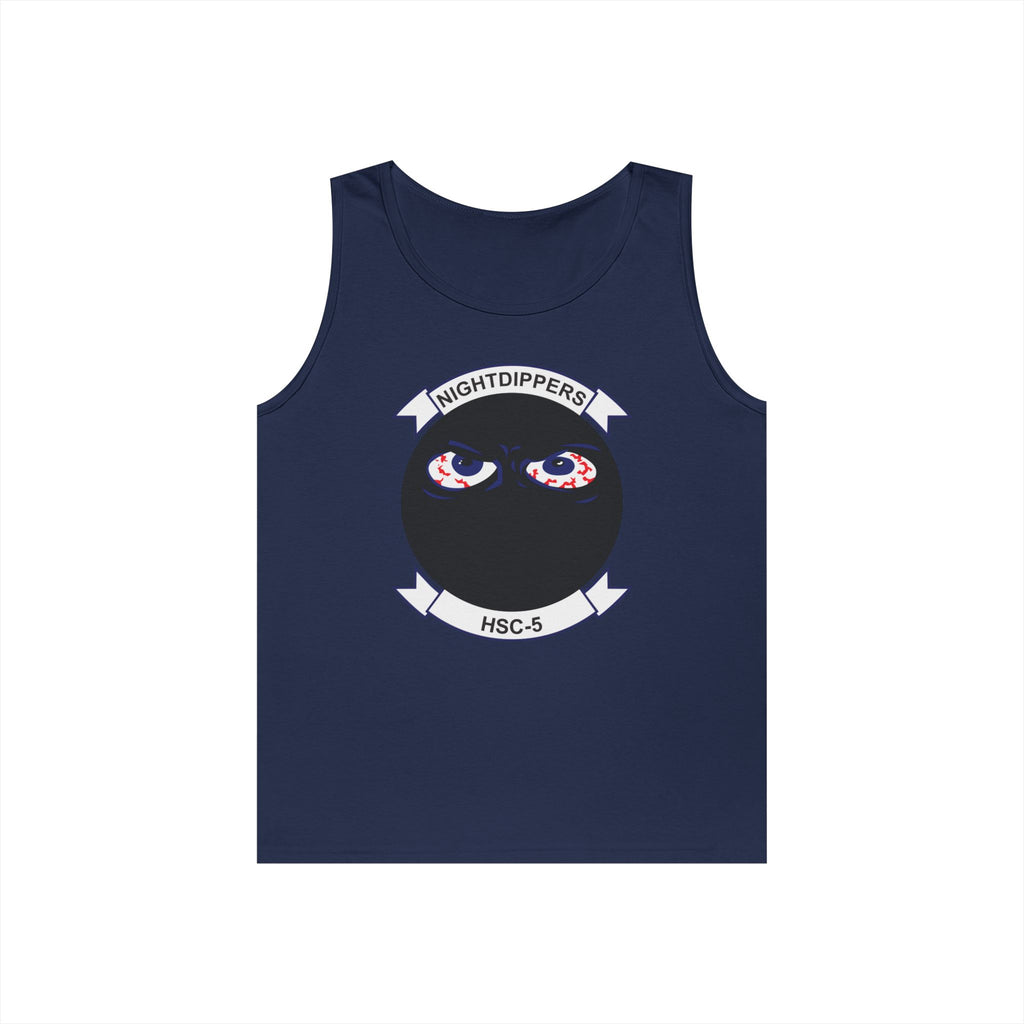 Unisex Heavy Cotton Tank Top - Navy - Helicopter Sea Combat Squadron 5 (HSC-5) wo txt