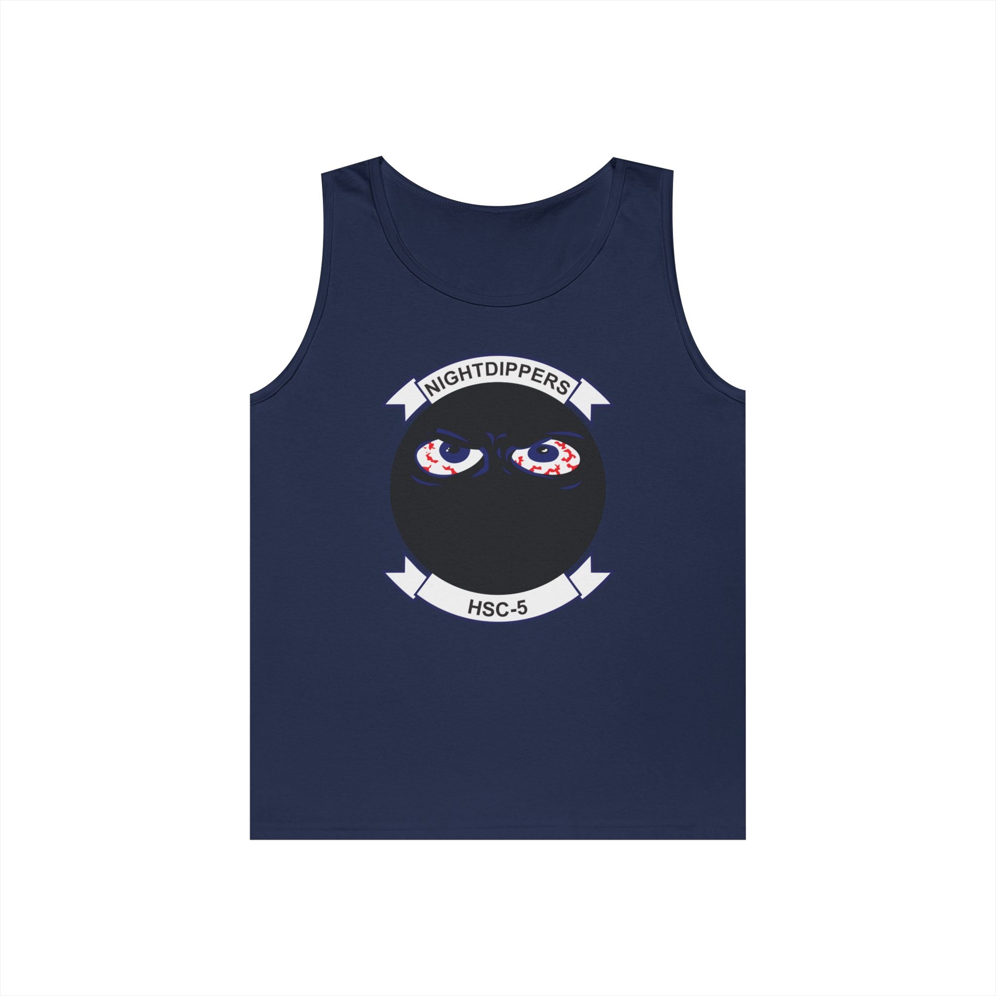 Unisex Heavy Cotton Tank Top - Navy - Helicopter Sea Combat Squadron 5 (HSC-5) wo txt