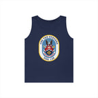 Unisex Heavy Cotton Tank Top - Navy - USS Ted Stevens (DDG-128) wo txt