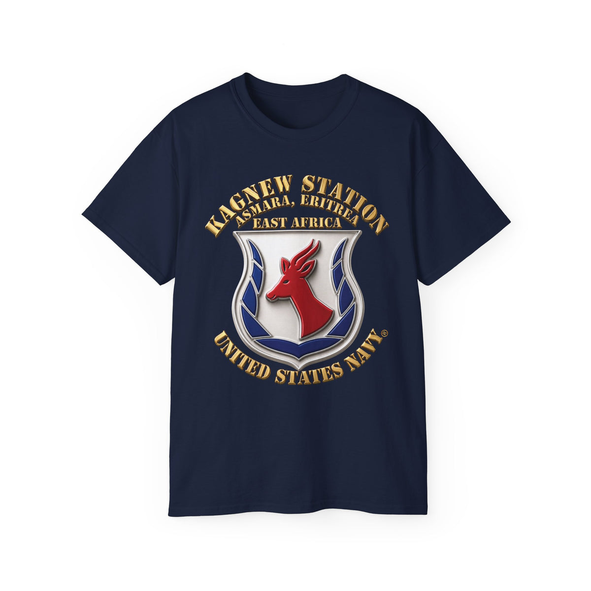 Unisex Ultra Cotton T-Shirt - Navy - Kagnew Station - Asmara, Eritrea - East Africa - 3D X 300