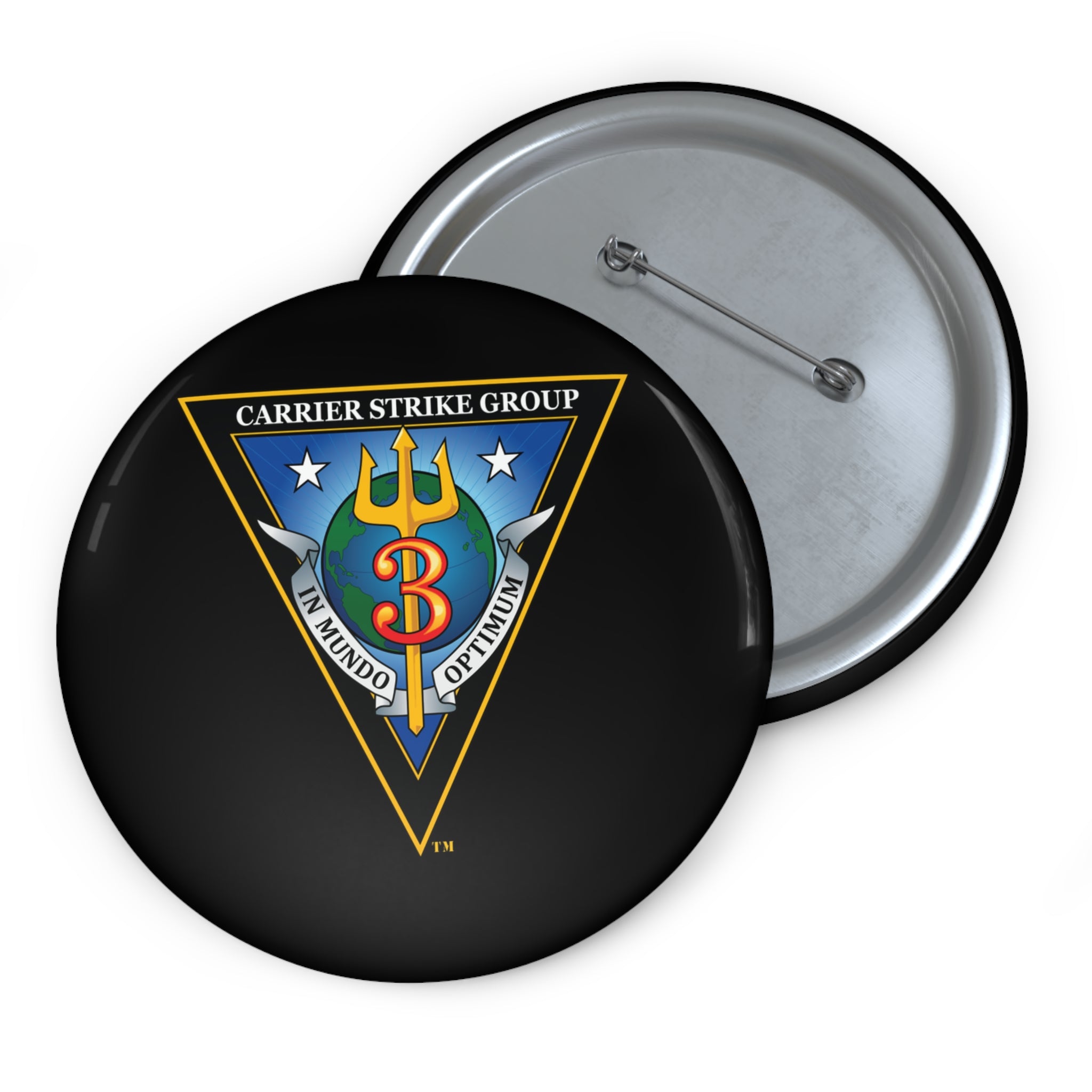 Custom Pin Button - Navy - Carrier Strike Group 3 (CSG-3) wo txt