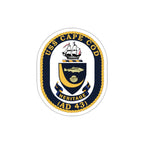 Die-Cut Vinyl Sticker - Navy - USS Cape Cod (AD 43) wo txt X 300
