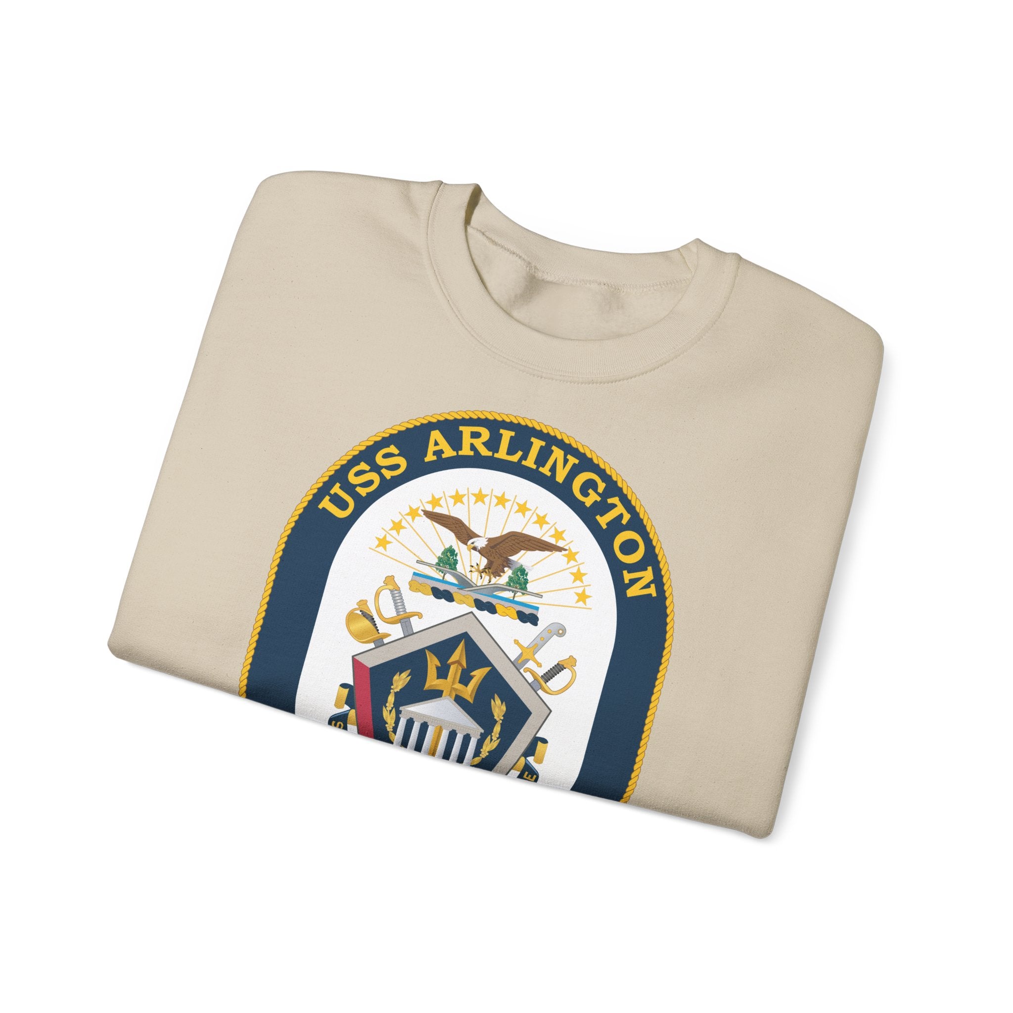 Unisex Heavy Blend™ Crewneck Sweatshirt - Navy - USS Arlington (LPD-24) wo txt