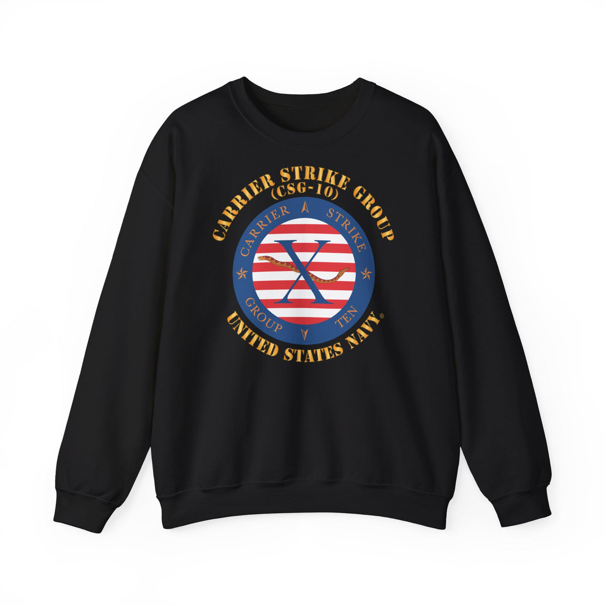 Unisex Heavy Blend™ Crewneck Sweatshirt - Navy - Carrier Strike Group 10 (CSG-10) X 300
