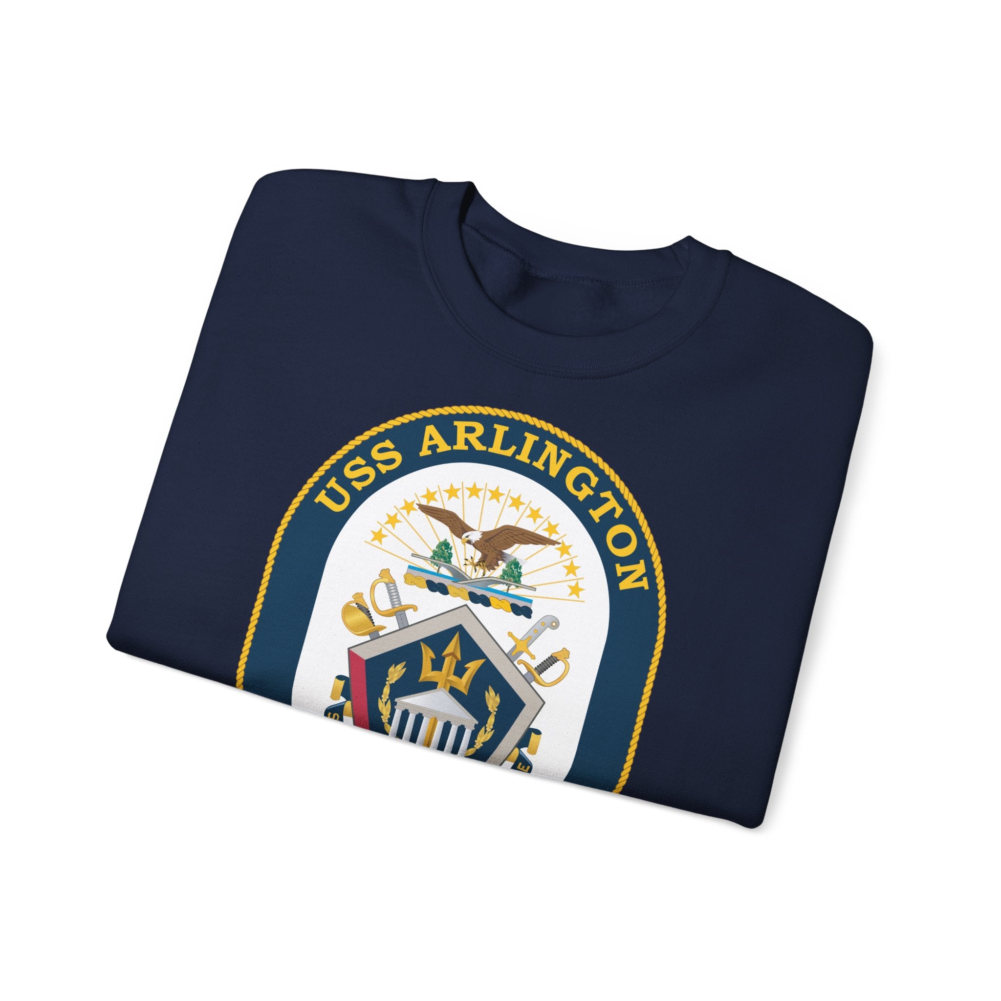 Unisex Heavy Blend™ Crewneck Sweatshirt - Navy - USS Arlington (LPD-24) wo txt