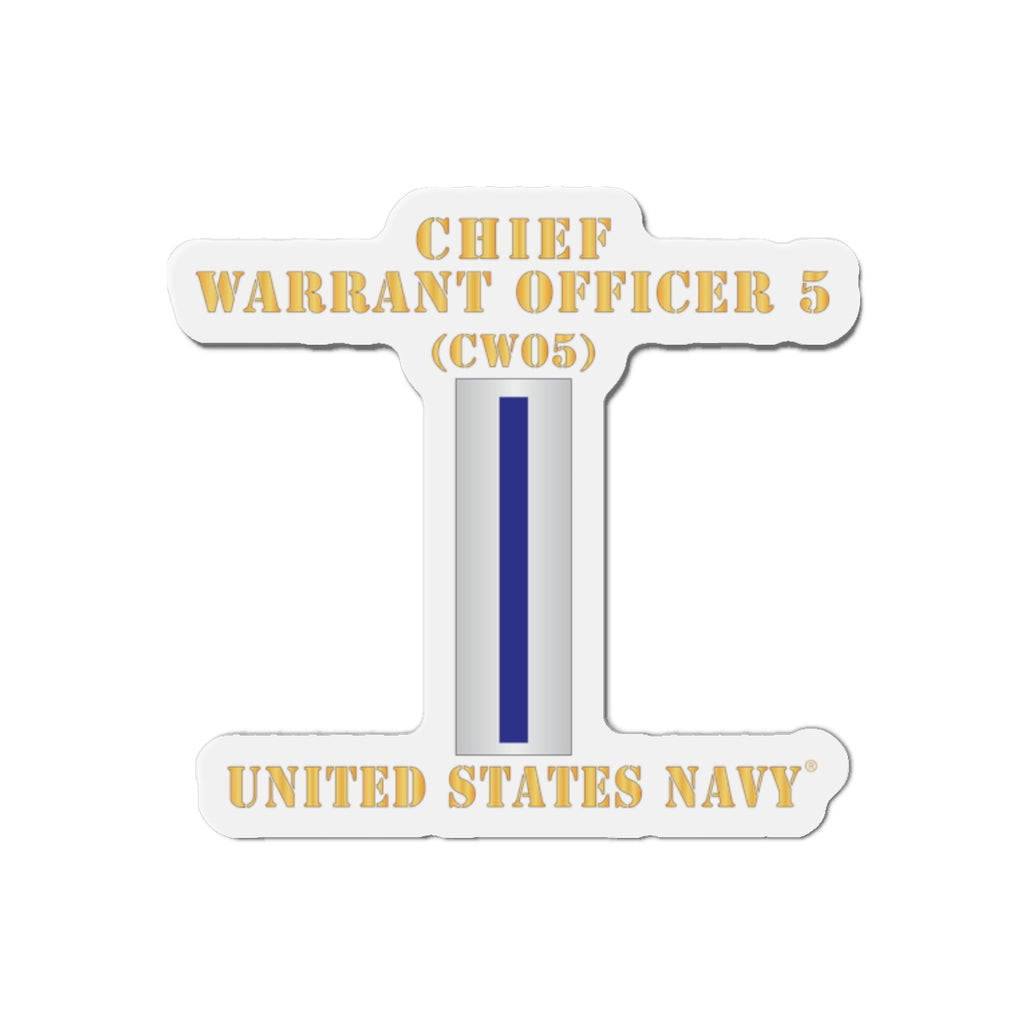 Die-Cut Magnet - Navy - Chief Warrant Officer 5 - CW05