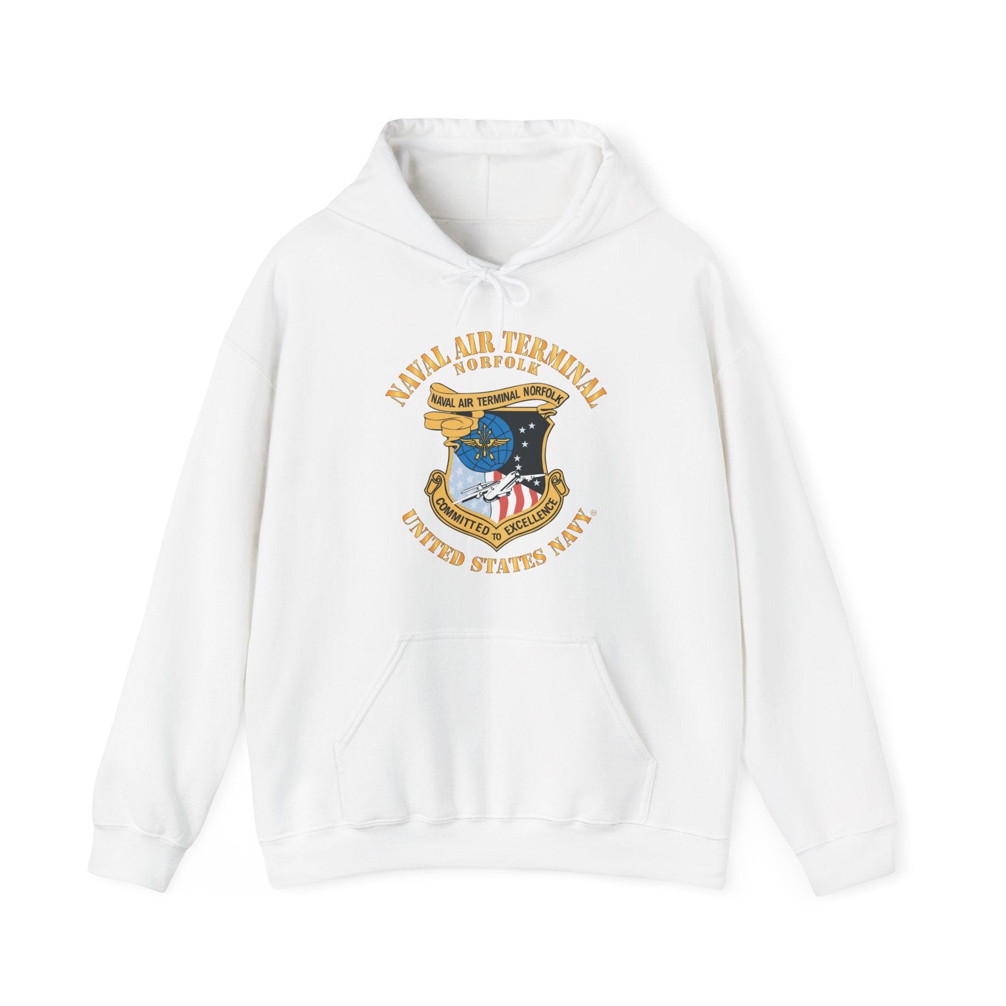 Unisex Heavy Blend™ Hoodies - Navy - Naval Air Terminal Norfolk