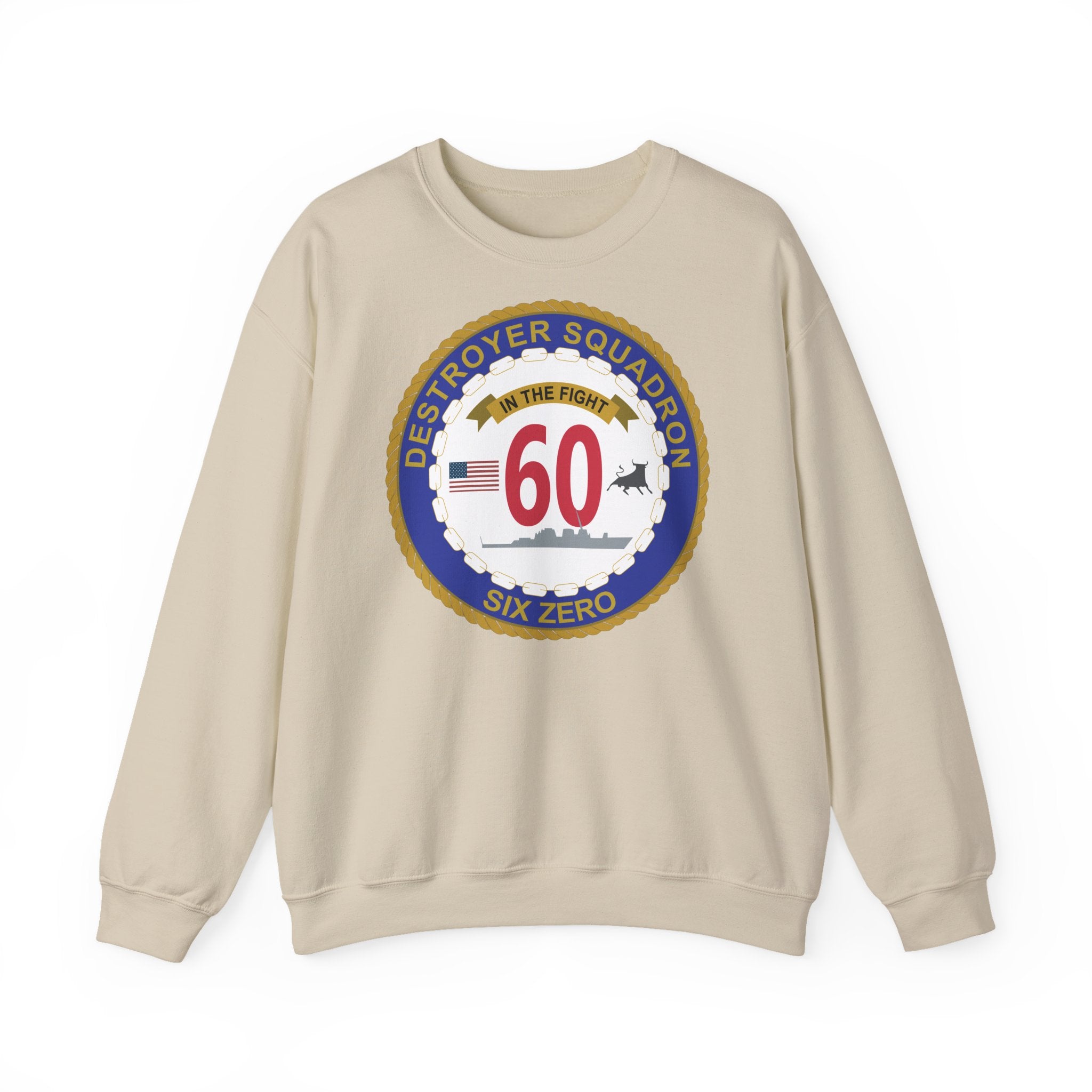Unisex Heavy Blend™ Crewneck Sweatshirt - Navy - Destroyer Squadron 60 wo txt