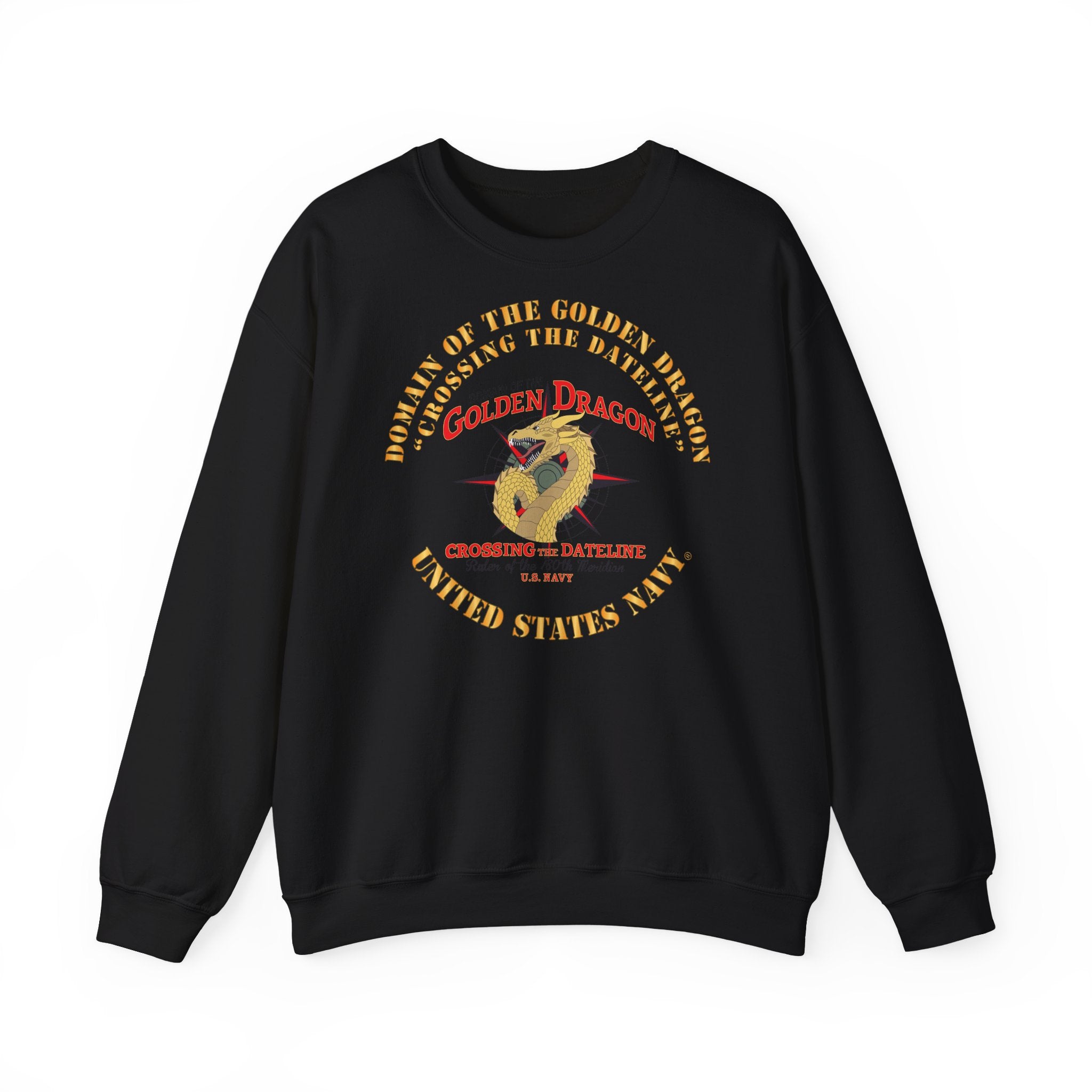 Unisex Heavy Blend™ Crewneck Sweatshirt - Navy - Domain of the Golden Dragon