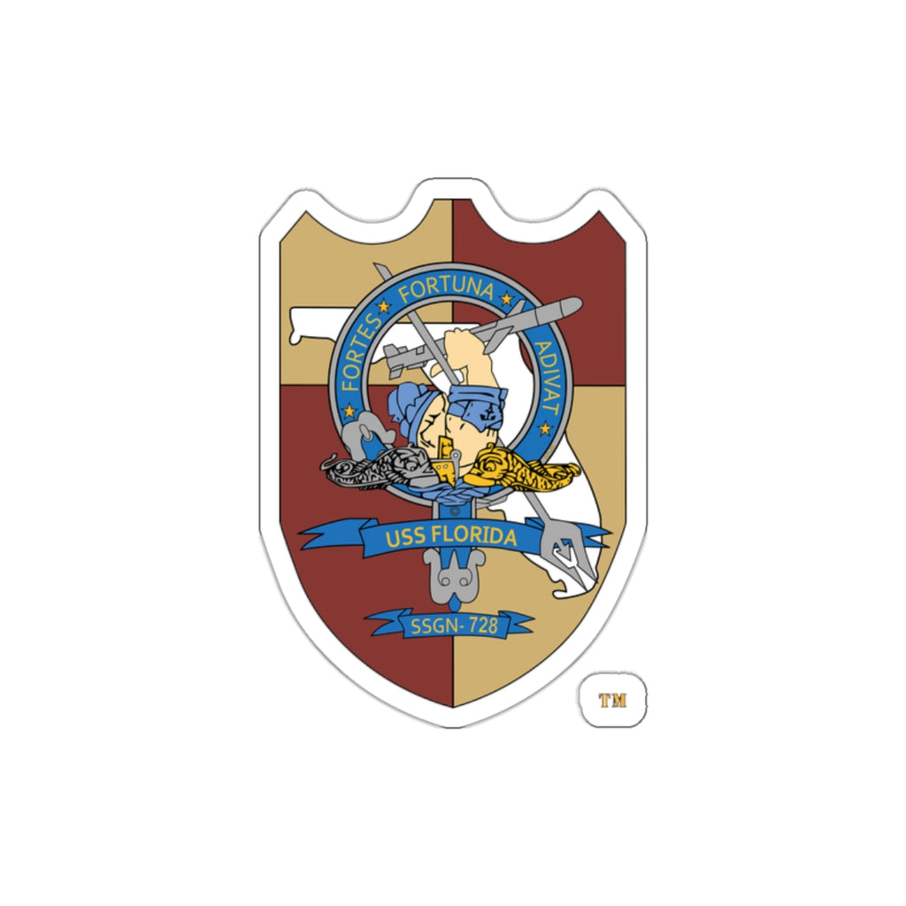 Die-Cut Vinyl Sticker - Navy - USS Florida (SSGN-728) wo txt