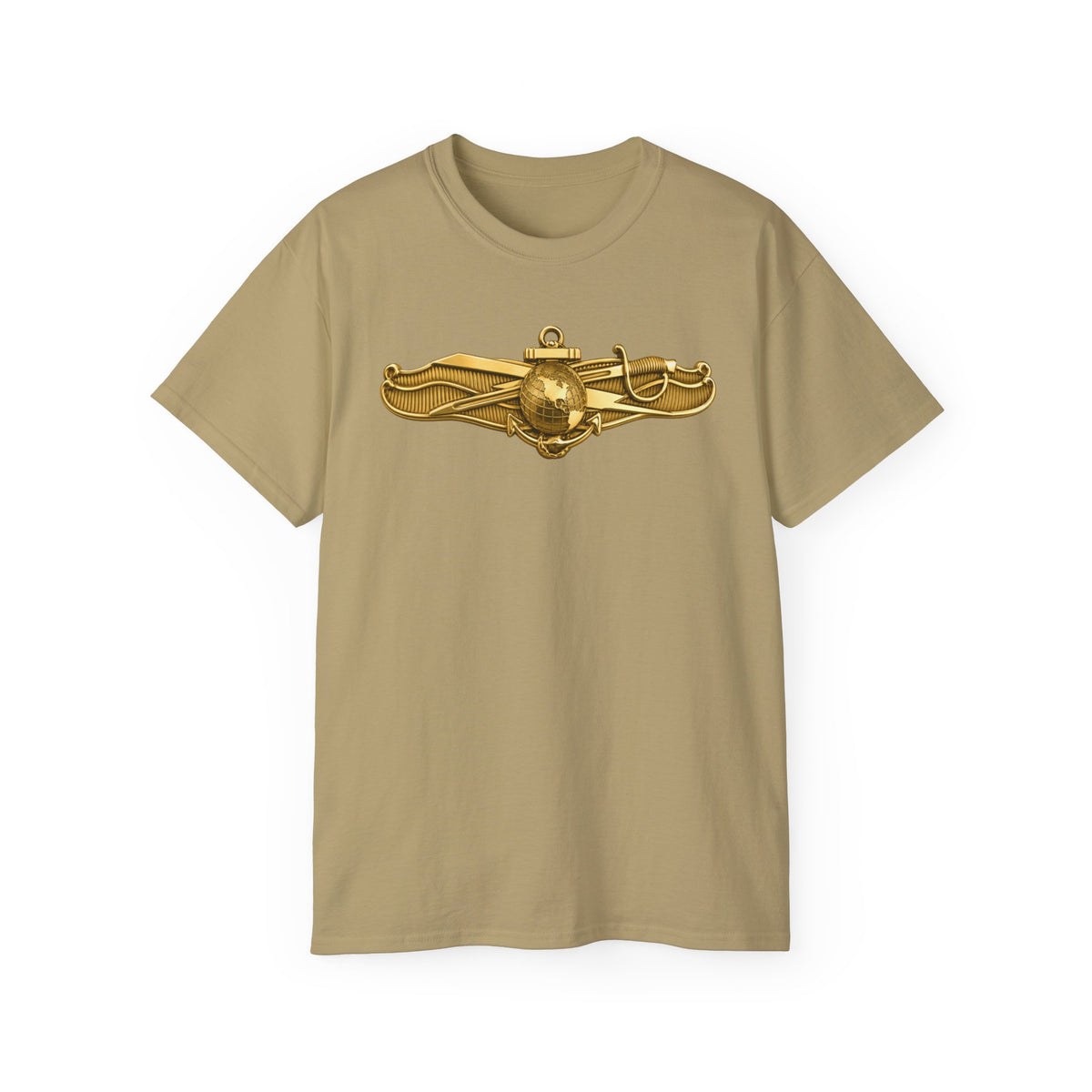 Unisex Ultra Cotton T-Shirt - Navy - Badge - Information Warfare wo txt - Officer - 3D - Enhanced