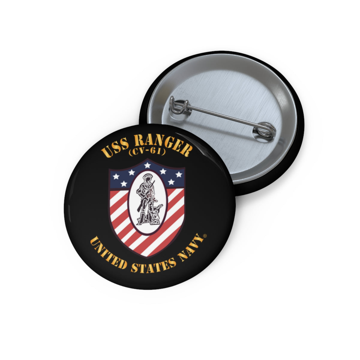 Pin Button - Navy - USS Ranger (CV-61) X 300