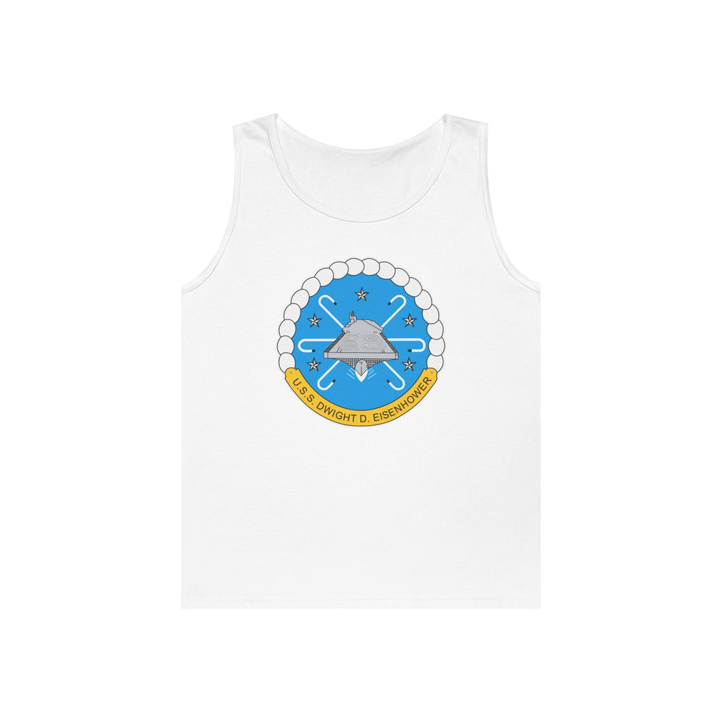 Unisex Heavy Cotton Tank Top - USS Dwight D. Eisenhower (CVN-69) Crest wo Txt
