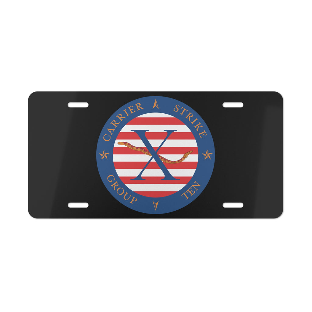 Vanity License Plate - Navy - Carrier Strike Group 10 (CSG-10) wo Txt