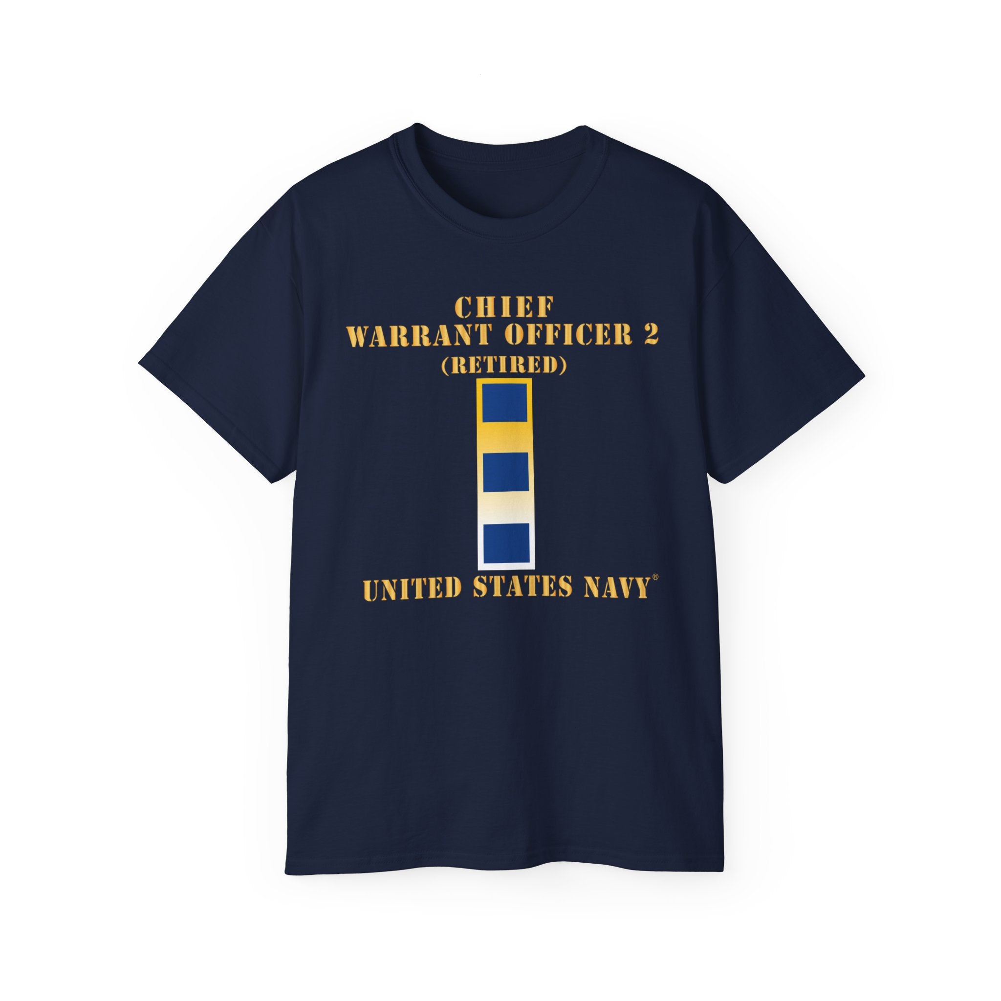 Unisex Ultra Cotton T-Shirt - Navy - Chief Warrant Officer 2 - CW02 - Retired