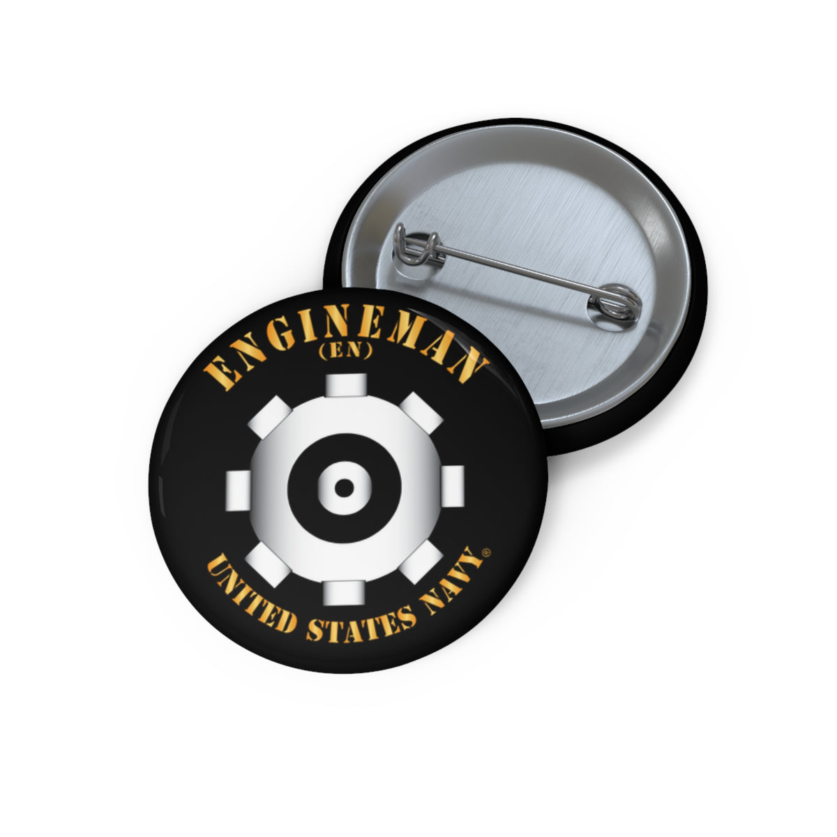 Pin Button - Navy - Rate - Engineman (EN)