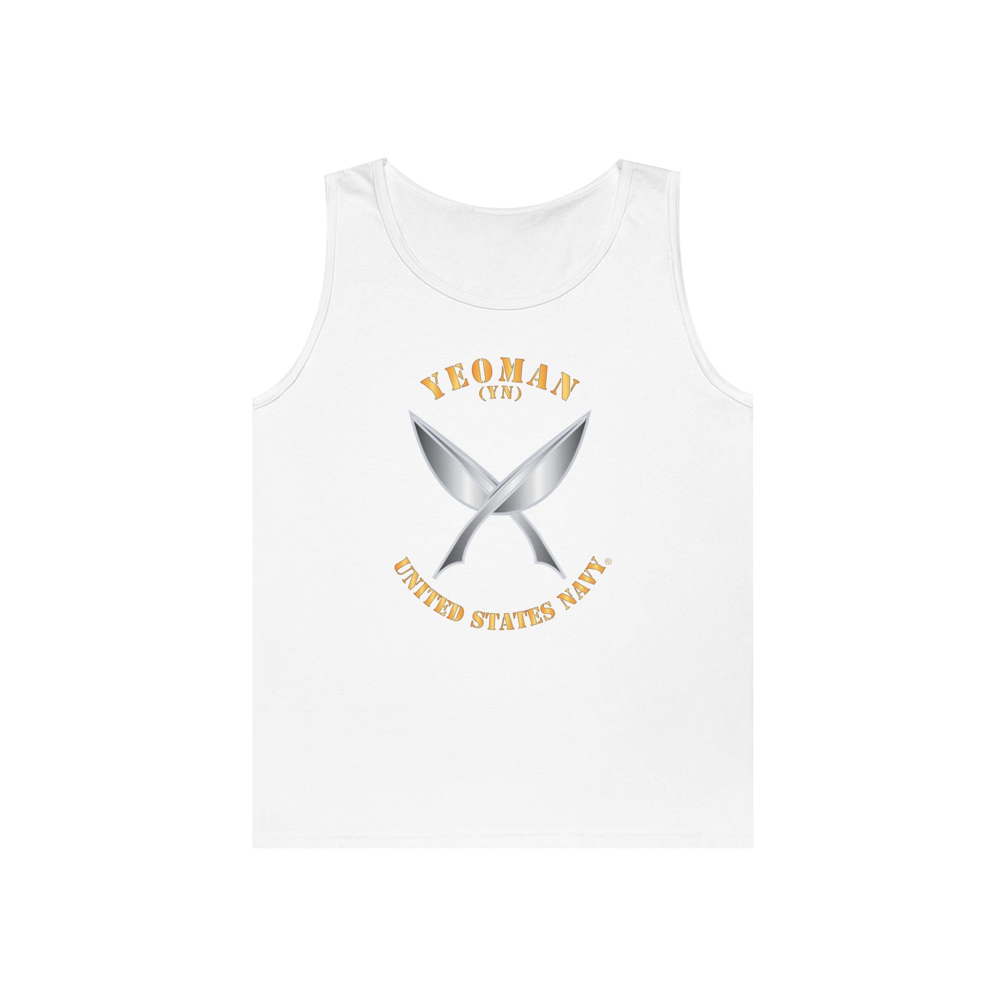 Unisex Heavy Cotton Tank Top - Navy - Rate - Yeoman (YN)